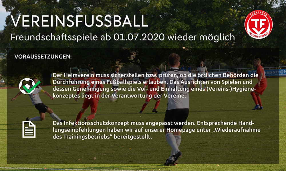 Regelungen Testspiele ab 1. Juli 2020