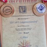 Urkunde der Mixed-Mannschaft